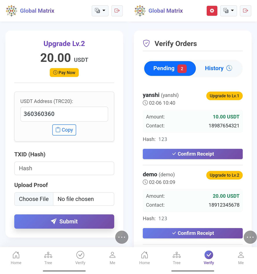 简繁英文三语2x8二二复制矩阵公排滑落烧伤机制互助系统前端截图