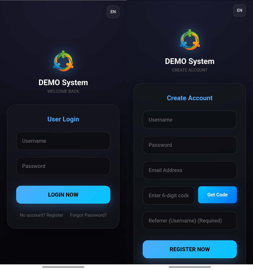 简繁英文三语极差复利投资分红系统前台截图